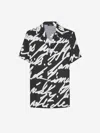 Balmain Big Love Letter Pajama Shirt In Black