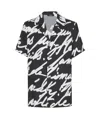 Balmain Slogan-print Shirt In Black