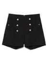 Balmain Twill Shorts In Black