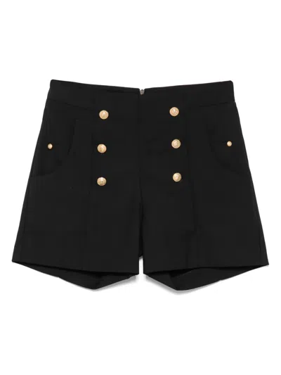 Balmain Kids' Twill Shorts In Black