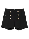 Balmain Twill Shorts In Black