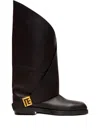 Balmain Twist Flat Leather Boots