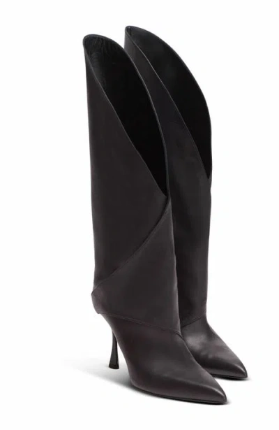 BALMAIN BALMAIN TWIST HEELED LEATHER BOOTS