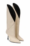Balmain Twist Heeled Leather Boots In Multi