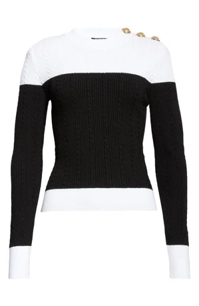 Balmain Twisted Cable Knit Sweater