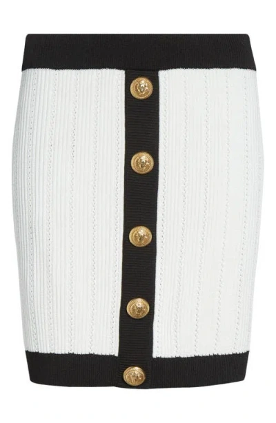 BALMAIN BALMAIN TWISTED CABLE KNIT SWEATER SKIRT