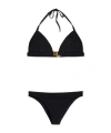 Balmain Two-piece Bikini Suit In Black
