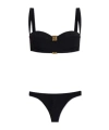 Balmain Two-piece Bikini Suit In Black