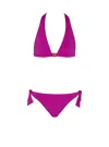 Balmain Two-piece Pb Logo Swimsuit In Purple
