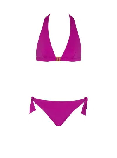 BALMAIN TWO-PIECE PB LOGO SWIMSUIT