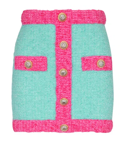 BALMAIN BUTTON-DETAIL MINI SKIRT