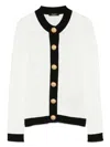 Balmain Women Ls Buttoned Torsade Knit Cardigan