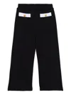 Balmain Two-tone Cotton Trousers In Black