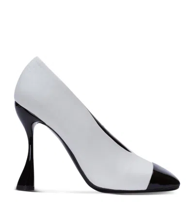 Balmain Eden 95mm Patent Leather Pumps In White