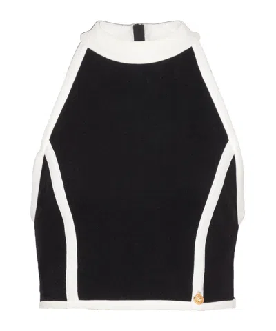 BALMAIN TWO-TONE TOP