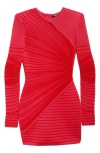 Balmain Embroidered Dress - Women's - Viscose/polyester In Pink/red