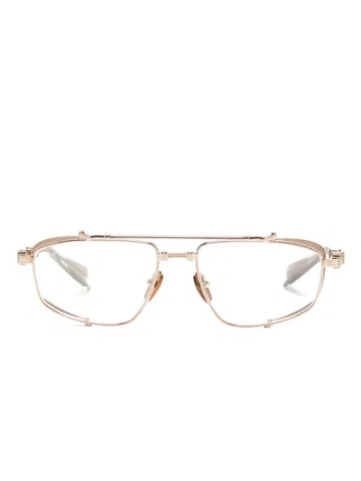 Balmain Zweifarbige Pilotenbrille In Gold