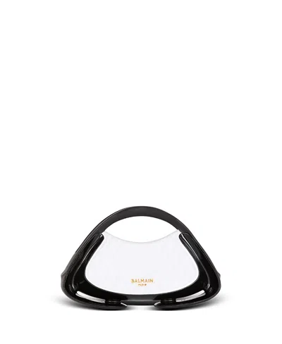 Balmain Women's Two-tone Quilted Small Jolie Madame Bag In White