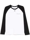 Balmain Logo Raglan Sleeve Organic Cotton T-shirt In Weiss