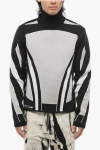 Balmain Colour-block Roll Neck Jumper In Multi