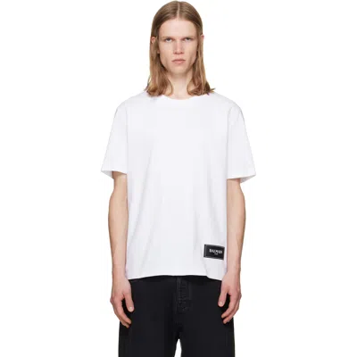 Balmain Two-pack Black & White ' Vintage' T-shirts In Multi