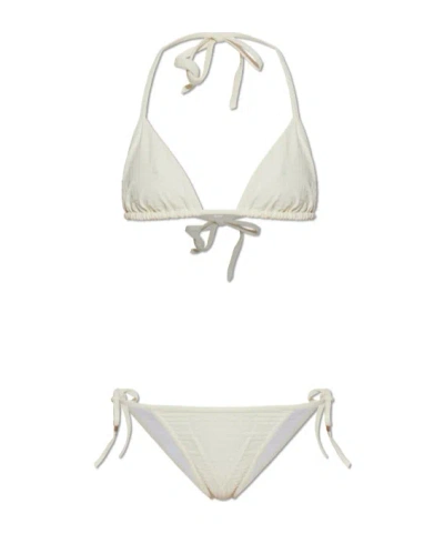Balmain Two-piece Bikini Swimsuit In Animal Print