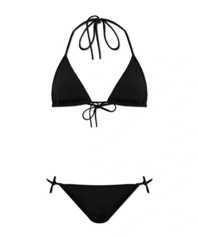 Balmain Two-piece Bikini Swimsuit In Black