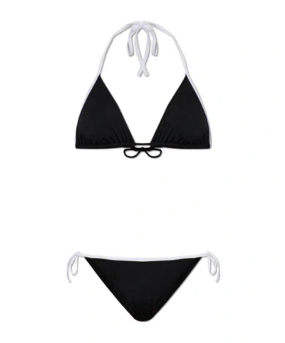 Balmain Two-piece Bikini Swimsuit In Black
