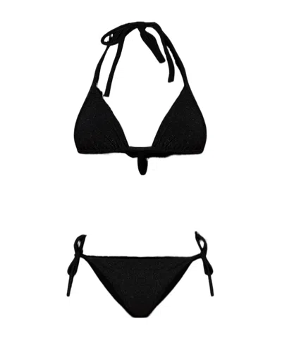 Balmain Two-piece Swimsuit In Black