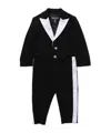 Balmain Two-tone Suit In Black