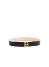 Balmain B-belt In Leather Woman Belt Black Size 34 Leather In Black