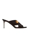 Balmain Square-headed High-heeled Sandals In Black