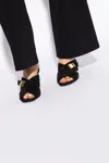 Balmain Square-headed High-heeled Sandals In Black