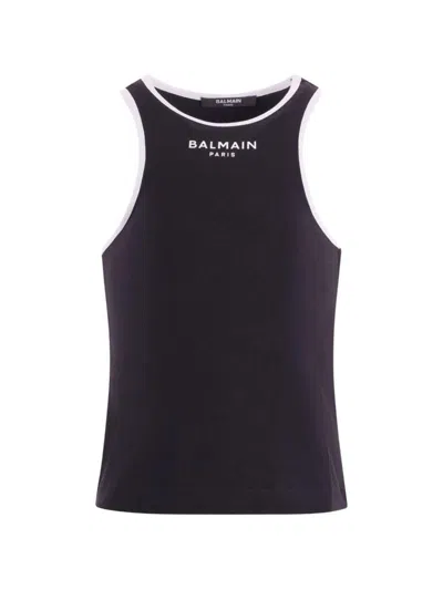 Balmain Undershirts With Logo In Black