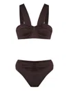 Balmain Underwire-cup Bikini In Brown