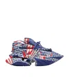 Balmain Unicorn Alphabet Pattern Low Upper Shoes In Blue