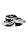 Balmain White And Black Unicorn Sneakers In Black