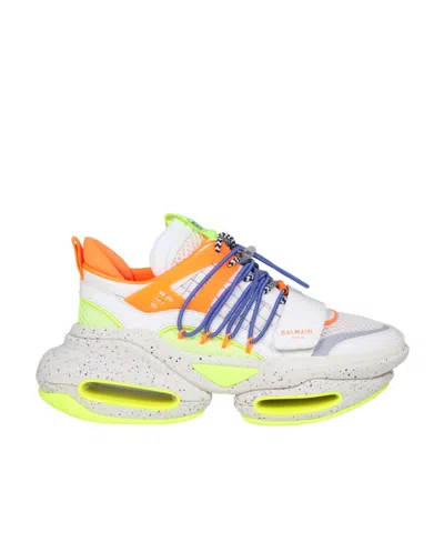 Balmain Unicorn Lace-up Low-top Sneakers In White