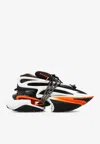 Balmain Men's Unicorn Neoprene And Leather Low-top Sneakers In Multicolor