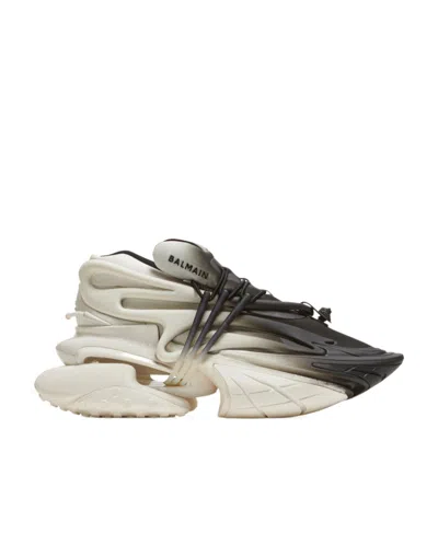 Balmain Unicorn Logo Low-cut Skate Shoes In Nude | ModeSens