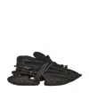 Balmain Neoprene And Leather Low-top Unicorn Sneakers In Black