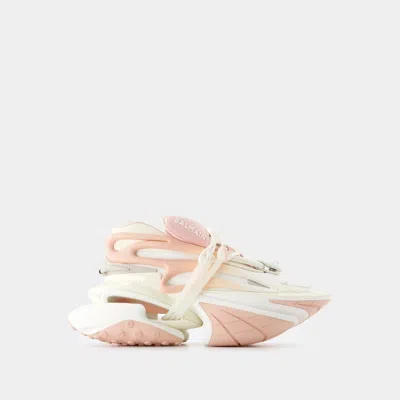 Balmain Unicorn Low Sneakers In Pink