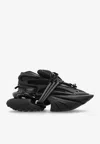 Balmain Neoprene And Leather Low-top Unicorn Sneakers In Black