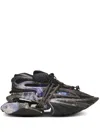 Balmain Unicorn Low Trainers With Earth And Stars Print In Black