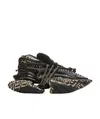 Balmain Unicorn Monogram Low-top Trainers In Neoprene And Leather In Black