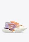 Balmain Neoprene And Calfskin Leather Low-top Unicorn Sneakers In Cream