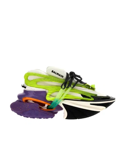 Balmain Unicorn Low-top Sneakers In Green
