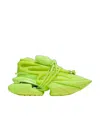 Balmain Unicorn Sneakers In Neoprene And Gomato Leather In Green