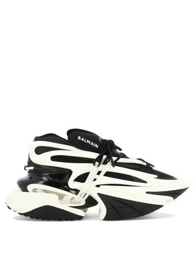 Balmain Unicorn Sneakers - Leather - Black/ White In Multicolor