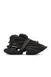 Balmain Neoprene And Leather Low-top Unicorn Sneakers In Black
